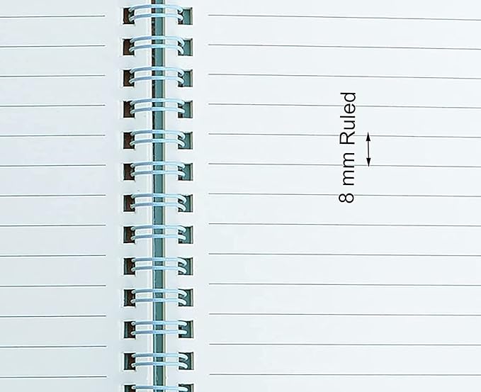 Yansanido Spiral Notebook, 4 Pcs A5 Thick Plastic Hardcover 8mm Ruled 4 Color 80 Sheets -160 Pages Journals for Study and Notes (Light Pink,Light Green,Light Blue,ivory, A5 5.7" x 8.3"-Ruled)