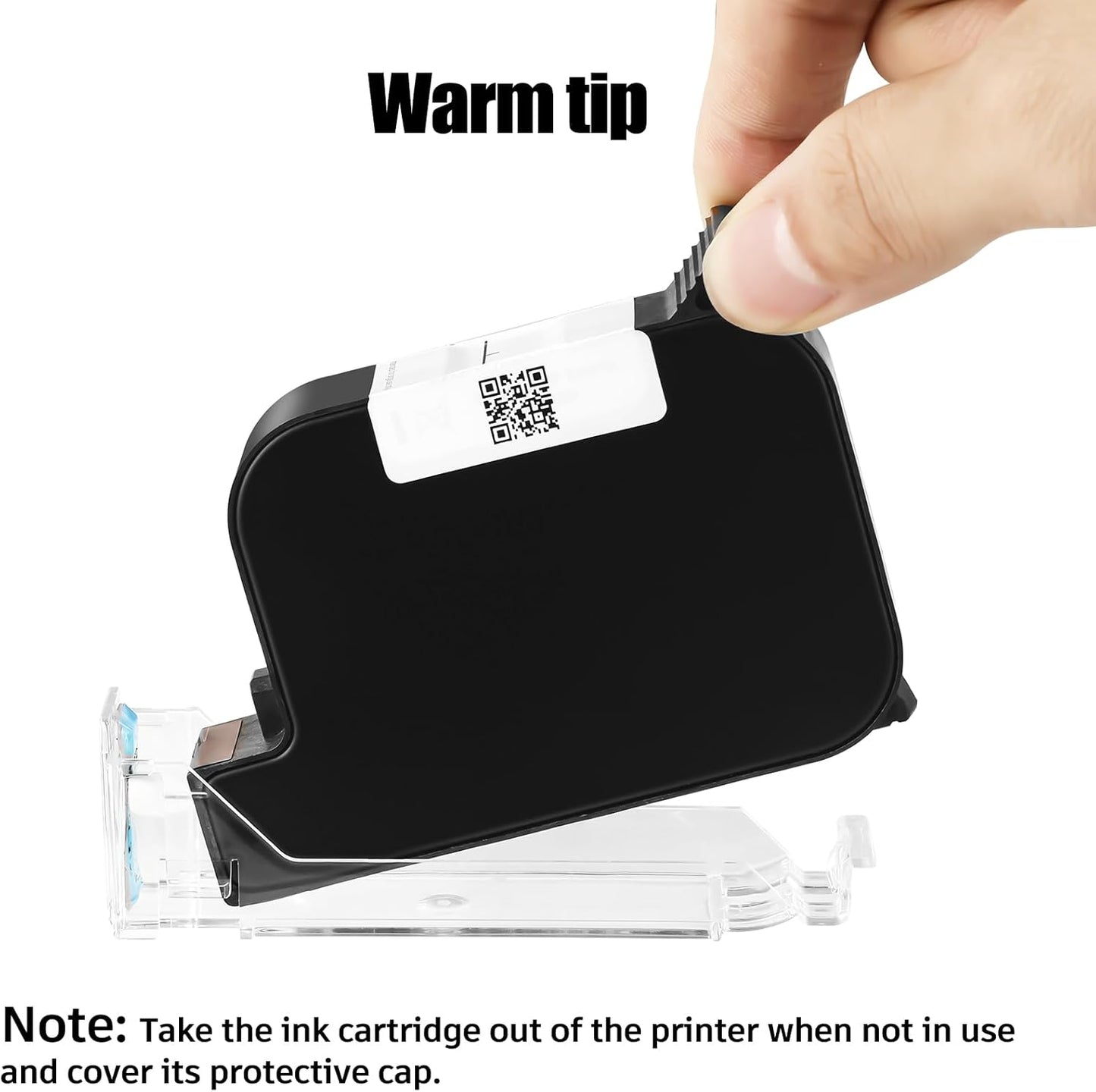 Original New 42ml Quick Dry Ink Cartridge, Replacement Compatible for 0.5inch/12.7mm Handheld Inkjet Printer TIJ314/TIJ990/T1000 (White)