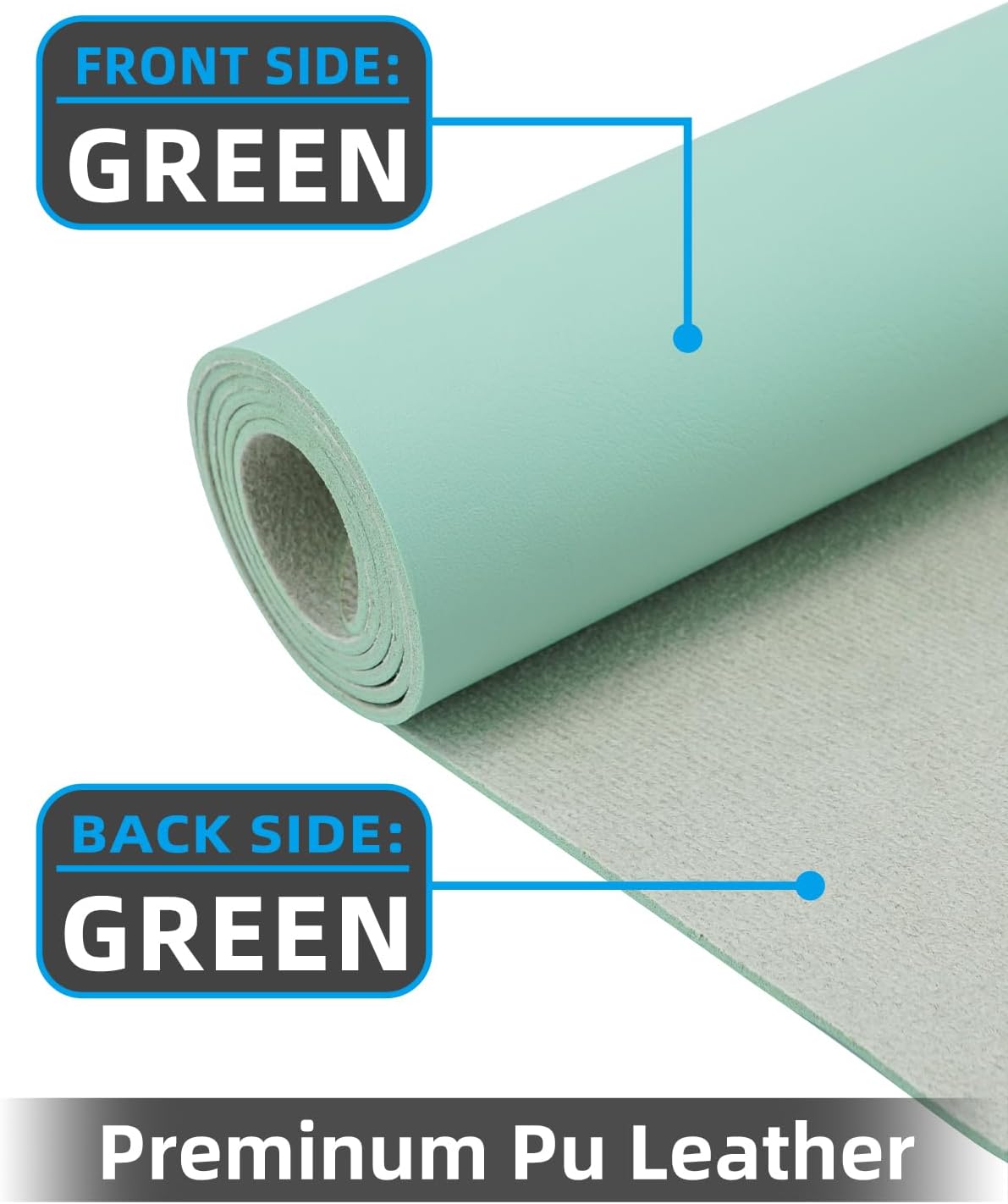 Leather Desk Pad Protector, Large Desk Mat, Mouse Pad, Non-Slip PU Leather Desk Blotter,Desk Cover mat,Desk mat for Keyboard and Mouse,Mat for Office&Home (Turquiose, 48" x 17")