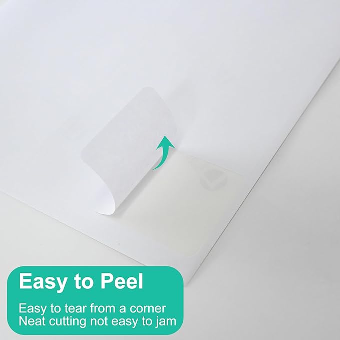 L LIKED 2" x 4" Label Stickers, Printable White 10 per Sheets Total 500 Labels, for Laser/Inkjet Printing - Matte (500 Labels)