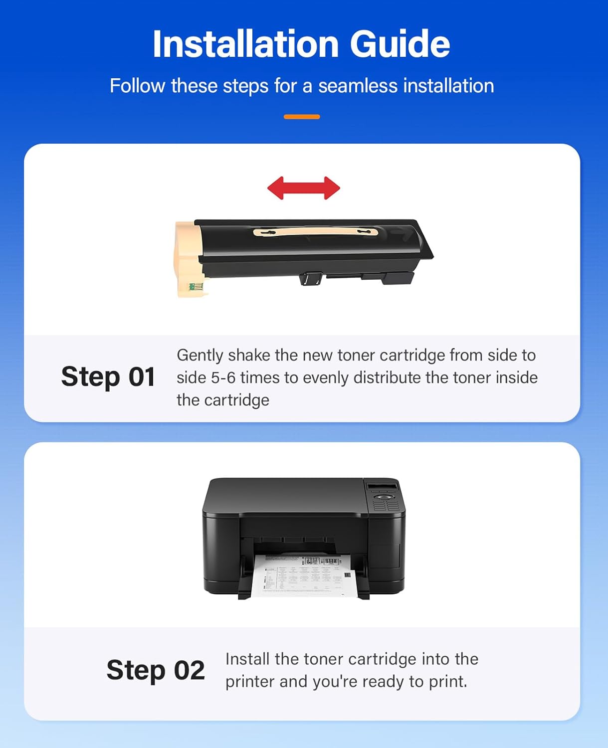 106R01294 Phaser 5550 Black High Capacity Toner Cartridge 2-Pack with chip Replacement for Xerox 106R01294 Toner Cartridges Compatible with Xerox Phaser 5550 Series Laser Printer Ink All-in-One Copier