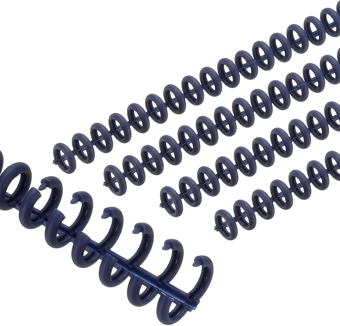 PATIKIL 8.5mm(0.3") Spiral Binder Ring,10 Pcs 30 Rings 25 Sheet Capacity Comb Binding Spines for Binding Paper Sheets Notebook Calendar Picture Album, Dark Blue