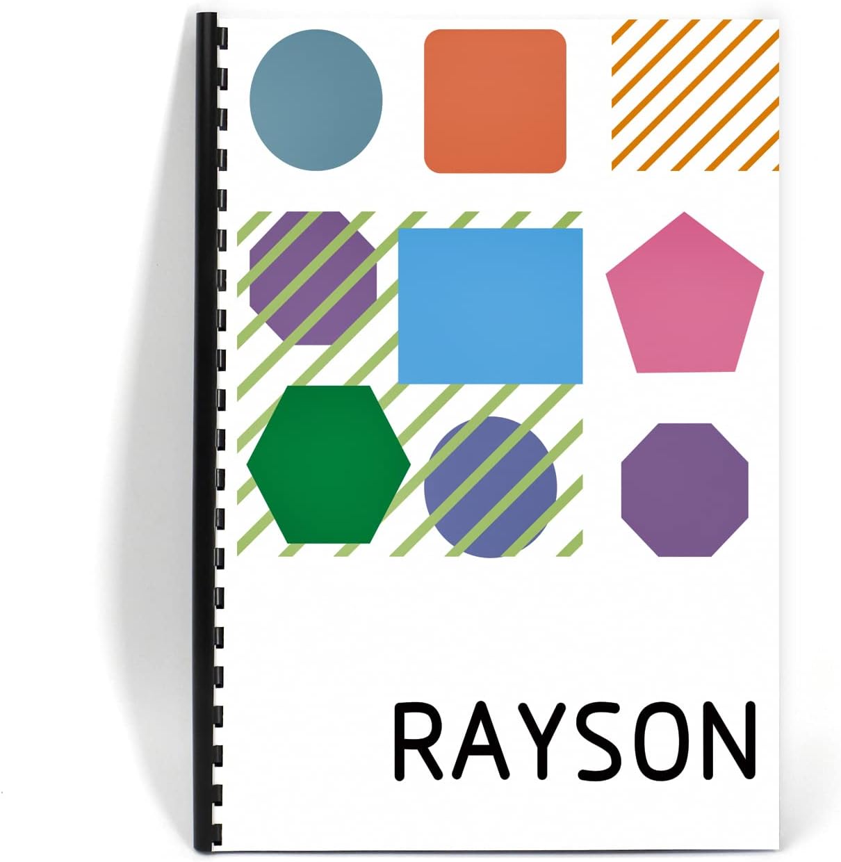 Rayson CR8BK Plastic Comb Binding Spines, 40-Sheets Capacity, 5/16" Black 19-Ring Comb Binding, Max. Binding Letter Size Paper (8.5"×11"), Box of 100