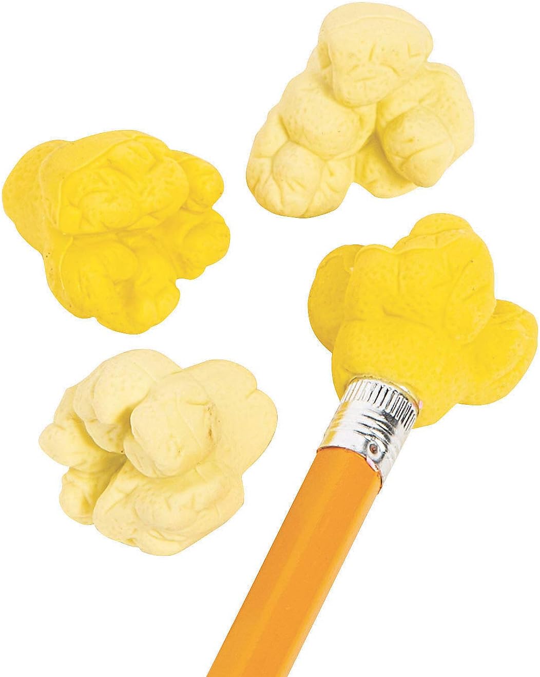 Mini Popcorn Eraser Pencil Toppers - Stationery - 24 Pieces