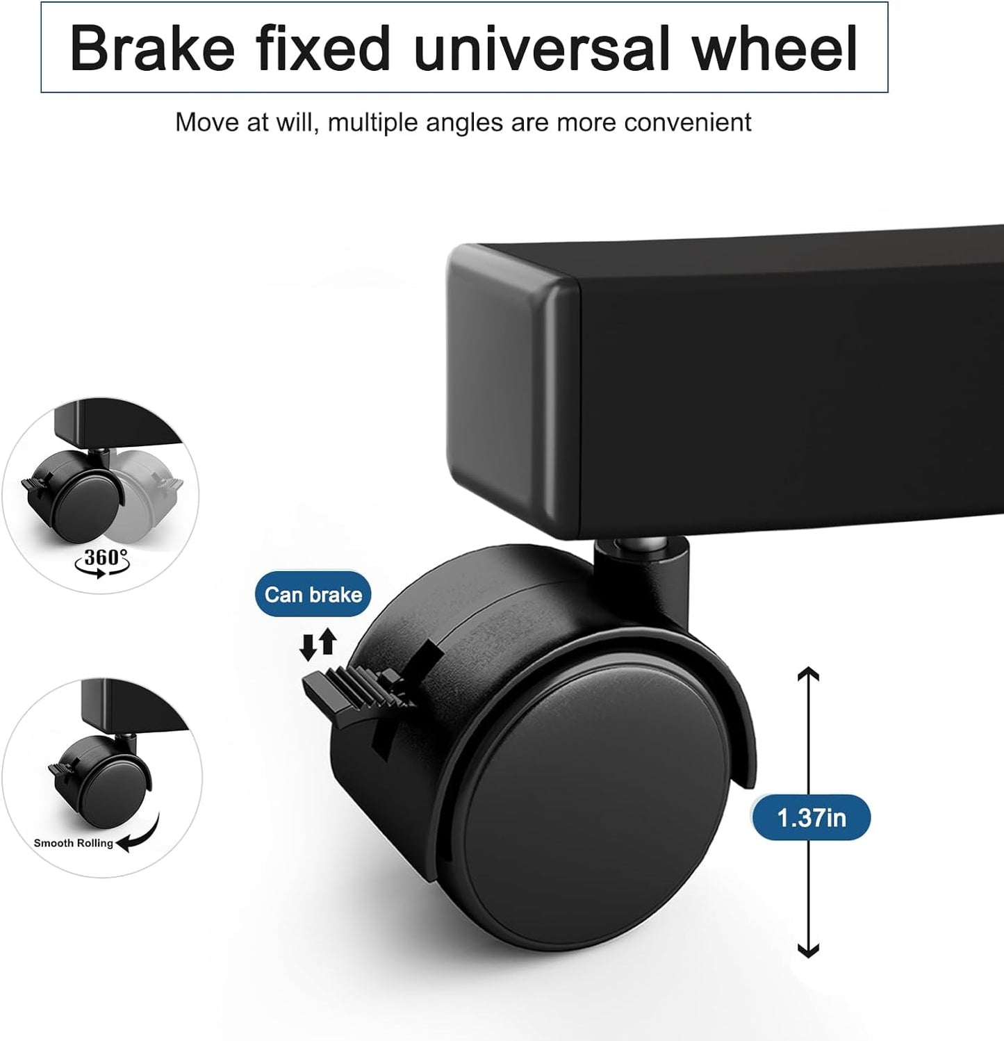 KOUPA Height Adjustable Standing Desk,widths16 in Length 31 in, Portable Rolling Mobile Stand Up Table with Wheels, 360 Degree Flip Laptop Computer Desk for Home Office, Rustic Brown