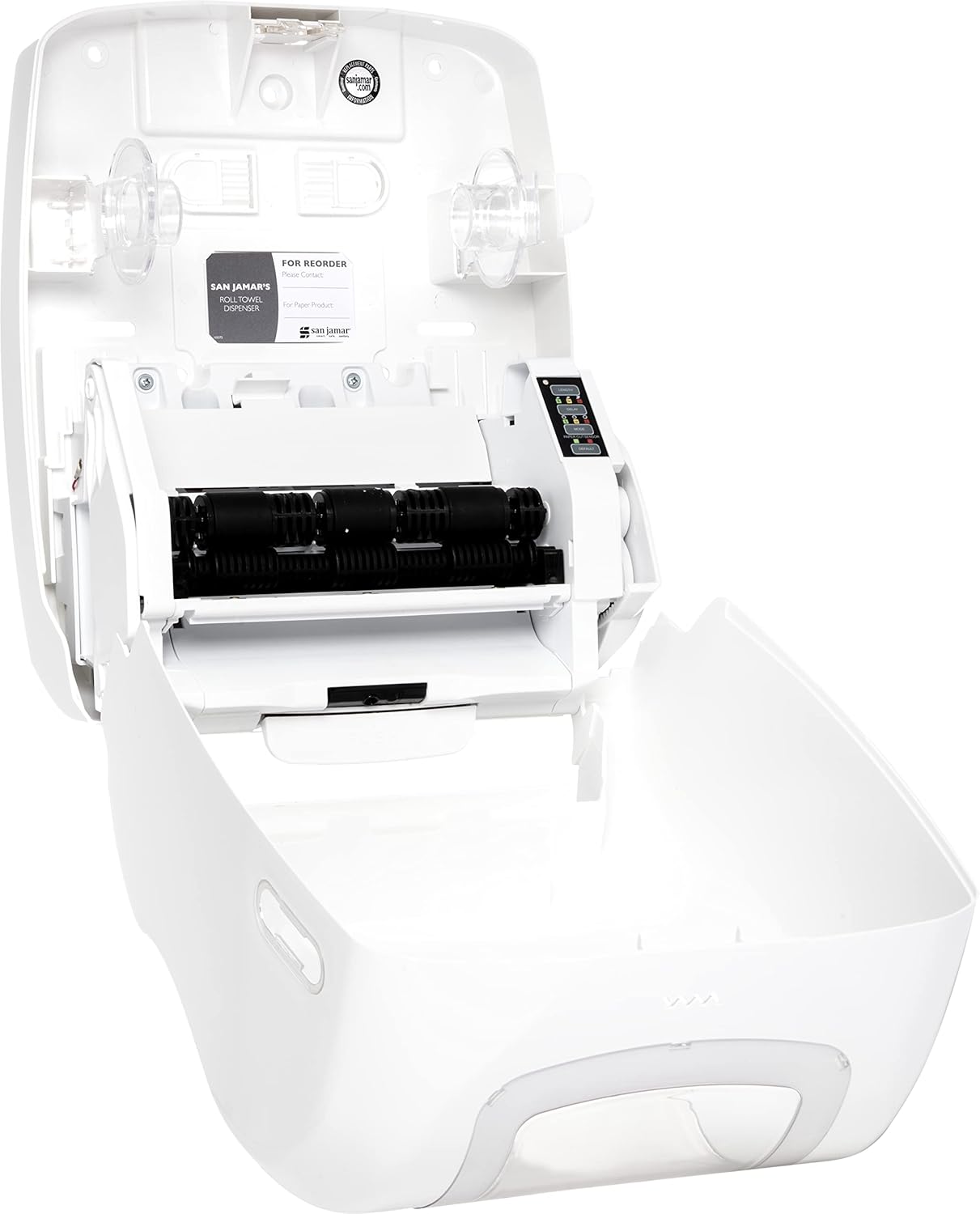 San Jamar Summit Paper Towel Dispenser Hybrid Dispenser for Bathroom, Kitchens, and Restaurants, Plastic, 10.25 x 16.75 x 13.25 Inches, White