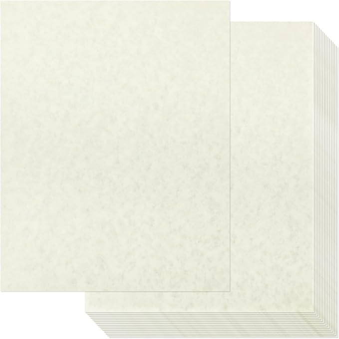 Epakh 200 Sheets Old Age Parchment Paper 8.5 x 11 Inch Standard Letter Vintage Colored Old Parchment Semblance Double Side Printing Paper(Lvory)