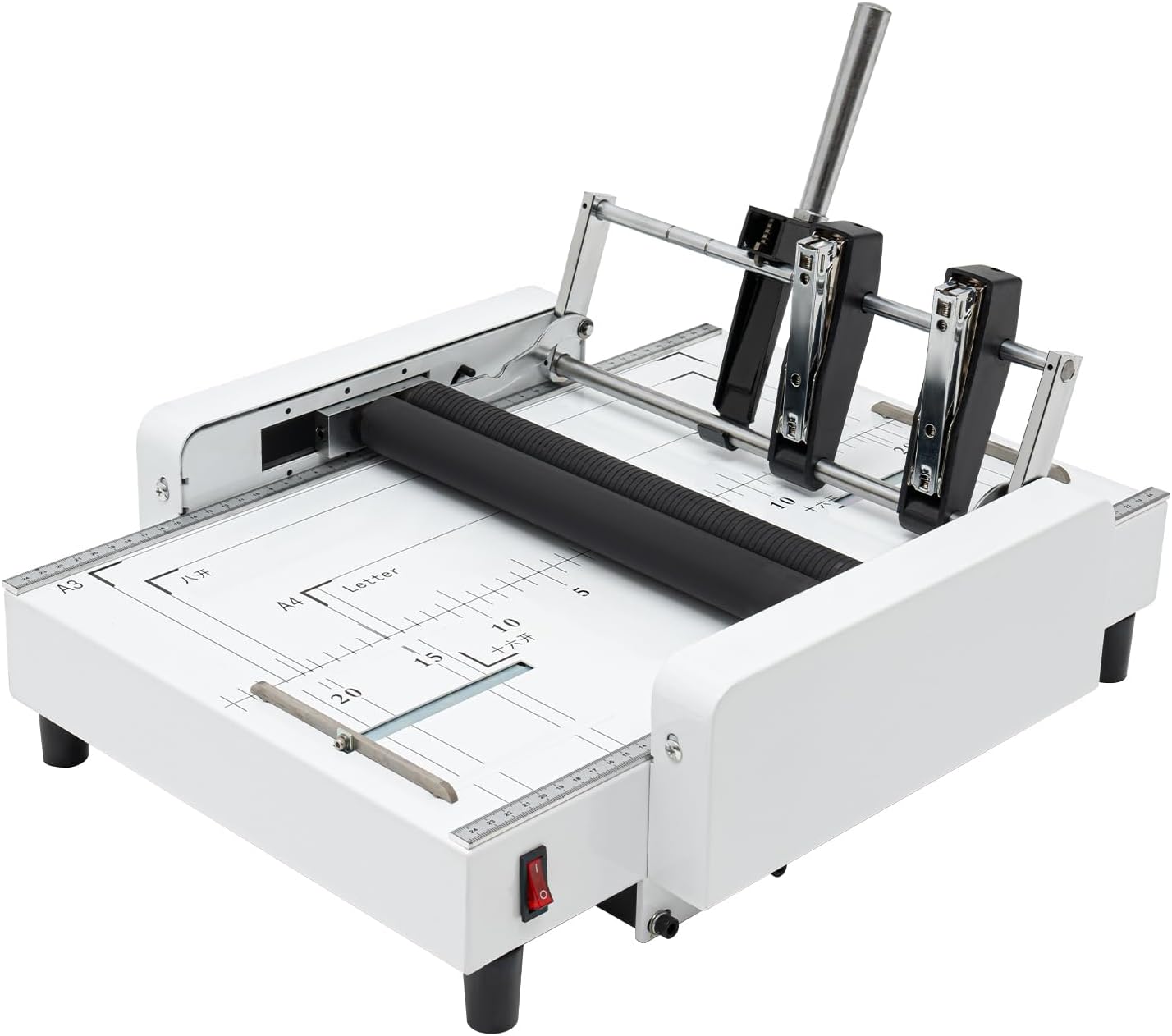 A3 Folding Binding Machine 110V Paper Folding Staple Binding Machine 60W Booklet Making Printing Binder Bookbinding Stapling Equipment Folder Making Binding Industry Factories Schools