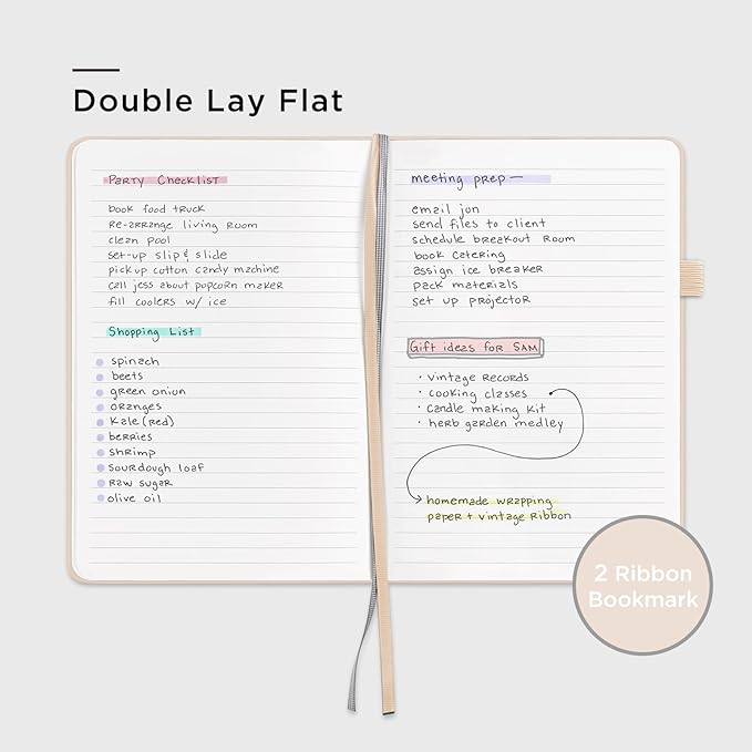 &And Per Se Lined Journal Notebook, 160 Pages, A5 5.7 x 8 inches College Ruled Thick Paper Notebook Journals for Writing, Hardcover Notebooks for Women Men Office School (1 Pack, Light Apricot)