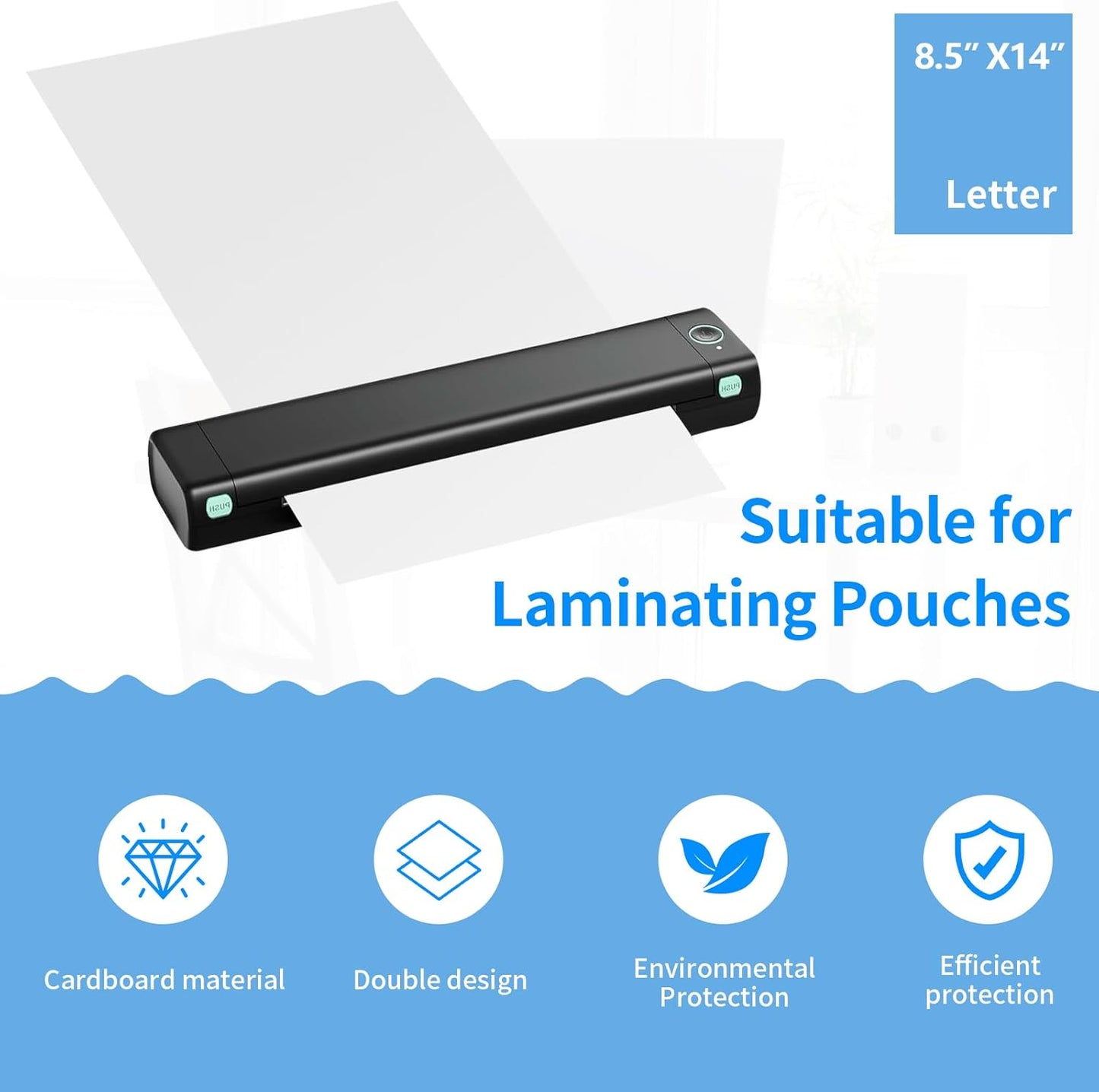 Laminator Carrier Sleeve Thermal Laminating Carrier Sheets with All Brand Laminating Pouch (5, Legal Size)