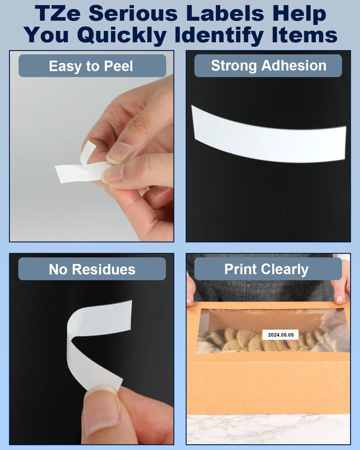 Label Maker Tape TZe-231 Replacement for Brother and Dymo (TZe x 5 Pack)