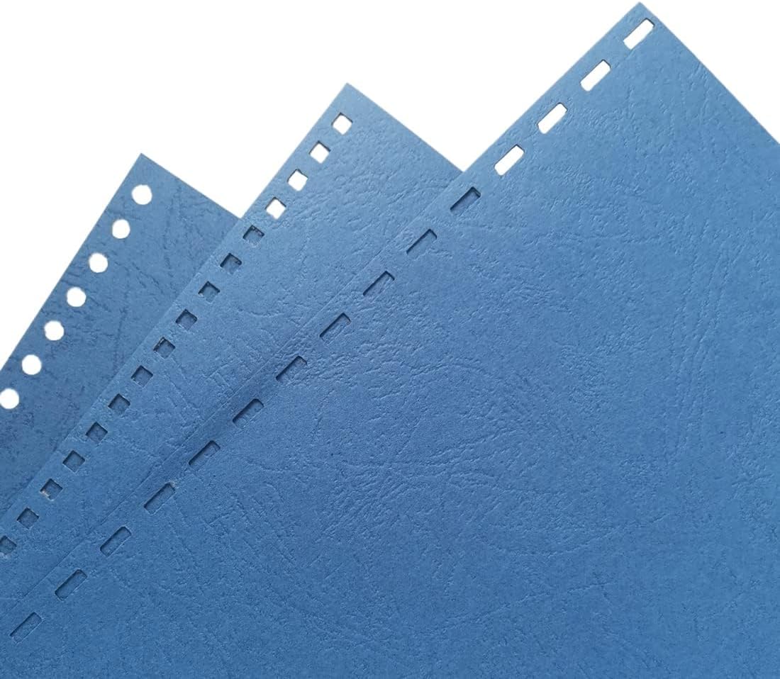 Rayson LBC230G Paper Binding Cover, Leather Texture 12 mil Binding Cover, 8-1/2 x 11 inches Blue Presentation Leathergrain Binding Covers, 100/Pack