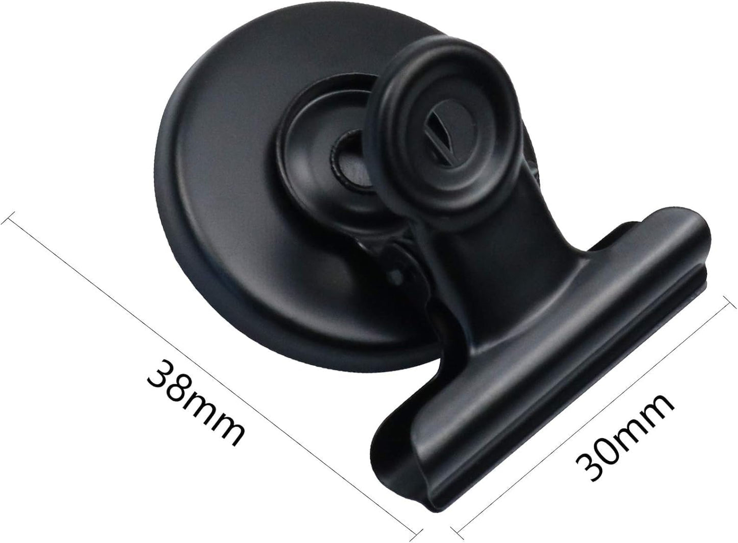 Grtard 50 Pack Magnetic Clips Heavy Duty, Black Magnet Clips for Fridge, Refrigerator Magnets, Strong Magnetic Clip, Scratch Free Magnets with Clip for Whiteboard, Refrigerator, Cruise, Locker