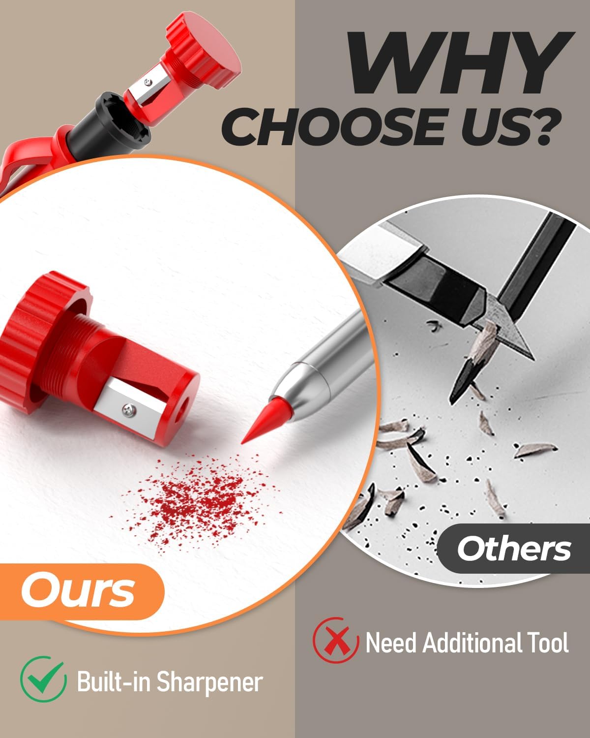 Nicpro 27 Pack Carpenter Pencils for Woodworking, Construction Mechanical Pencil with 100 Refill, Automatic Center Punch and Carbide Scribe Carpenter Tool, Construction Pencil for Carpenters Marking