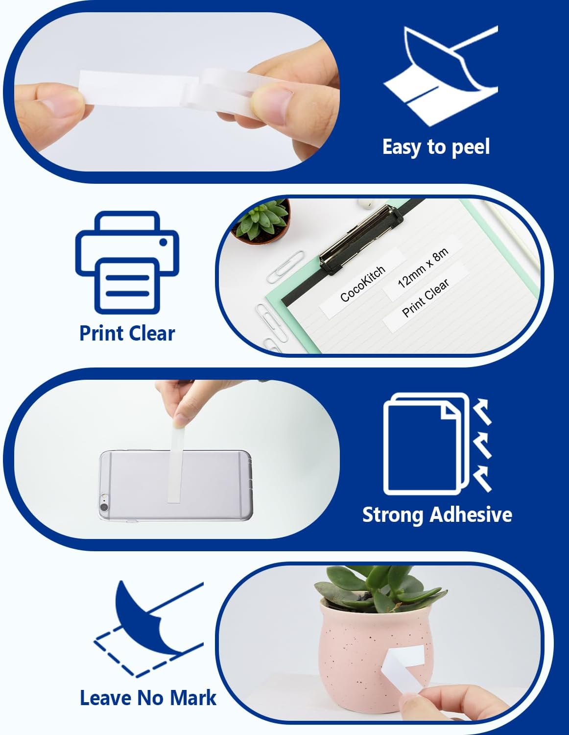 5-Pack TZe-251 TZ Tape 24mm 0.94 Laminated White Compatible for Brother P Touch Label Tape TZe 251 TZe251 TZ-251 for Ptouch PT-D600 PT-D610BT PT-D600VP PT-P710BT PT-P700 Label Maker, 1 Inch x 26.2 Ft
