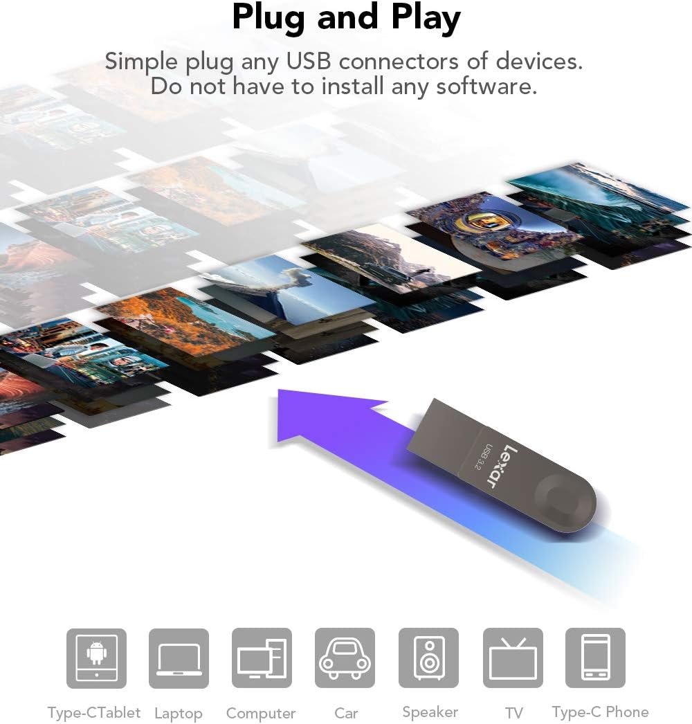 Lexar E32C 128GB Type-C USB Flash Drive, USB-A&USB-C 3.2 Gen 1 Dual Drive OTG 100MB/s Read, Thumb Drive Swivel Design Jump Drive for USB 3.0/2.0, Memory Stick for Android Smartphone, Laptop, PC