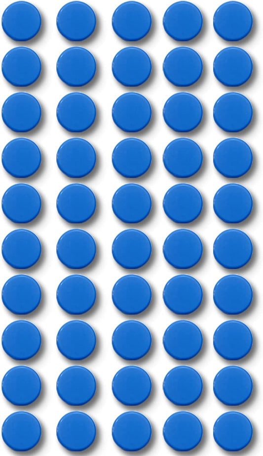 Qualsen Fridge Magnet, 50 Pack Cute Magnets for Whiteboard, Refrigerator, Locker, Office, Classroom, Kitchen (Blue)