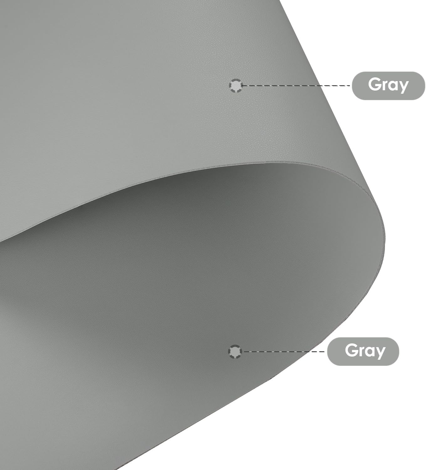 Leather Table Cover,1.8mm Thick,36x60 Inch Table Protector,Table Protector for Dining Room Table,Dining Table Cover,Table Cover Protector,Dining Table Protector(Gray+Gray,36x60)