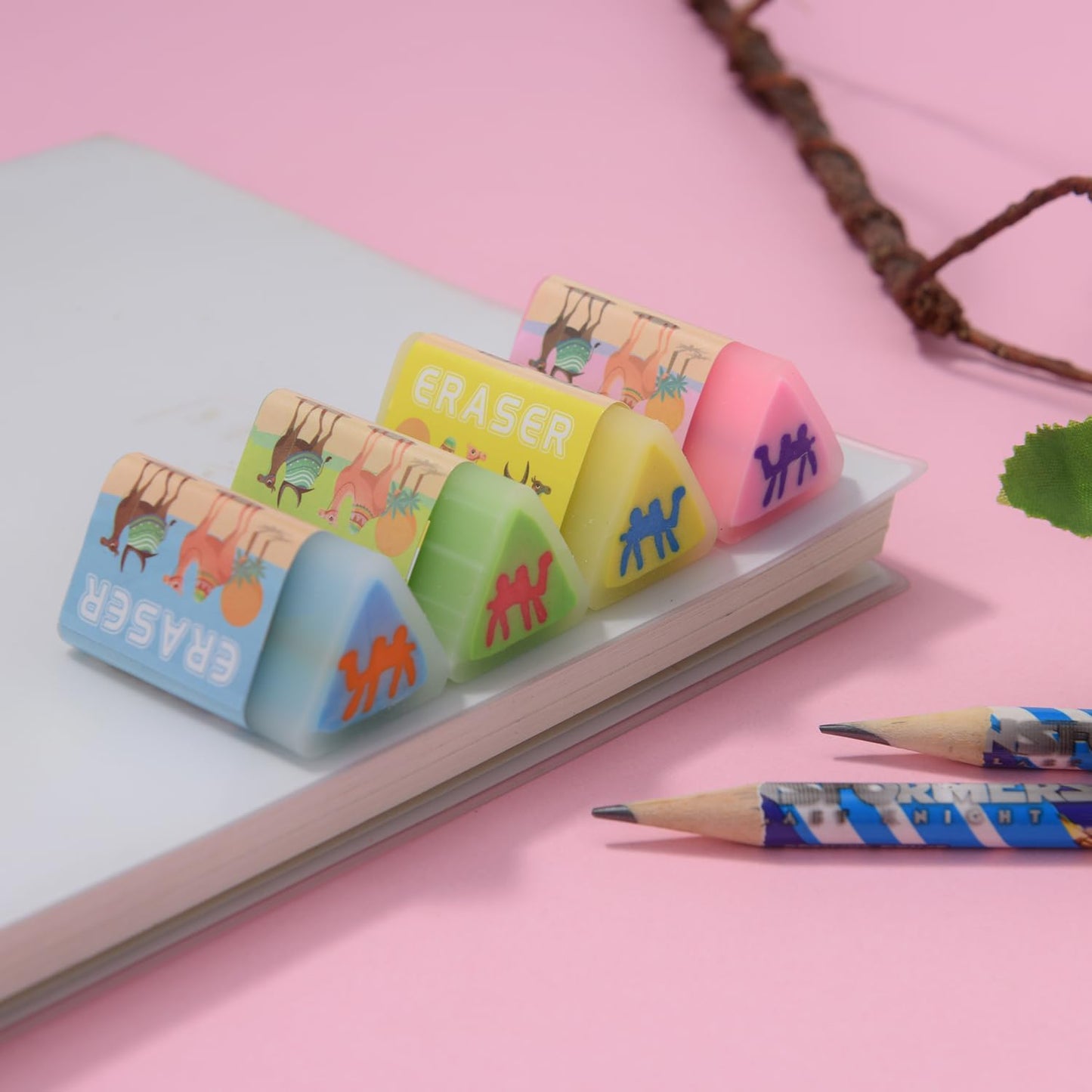 16 Pack Camel Erasers for Kids, Kawaii Erasers for Students, Animal Eraser for School Supplies Prize Gifts Party Favors