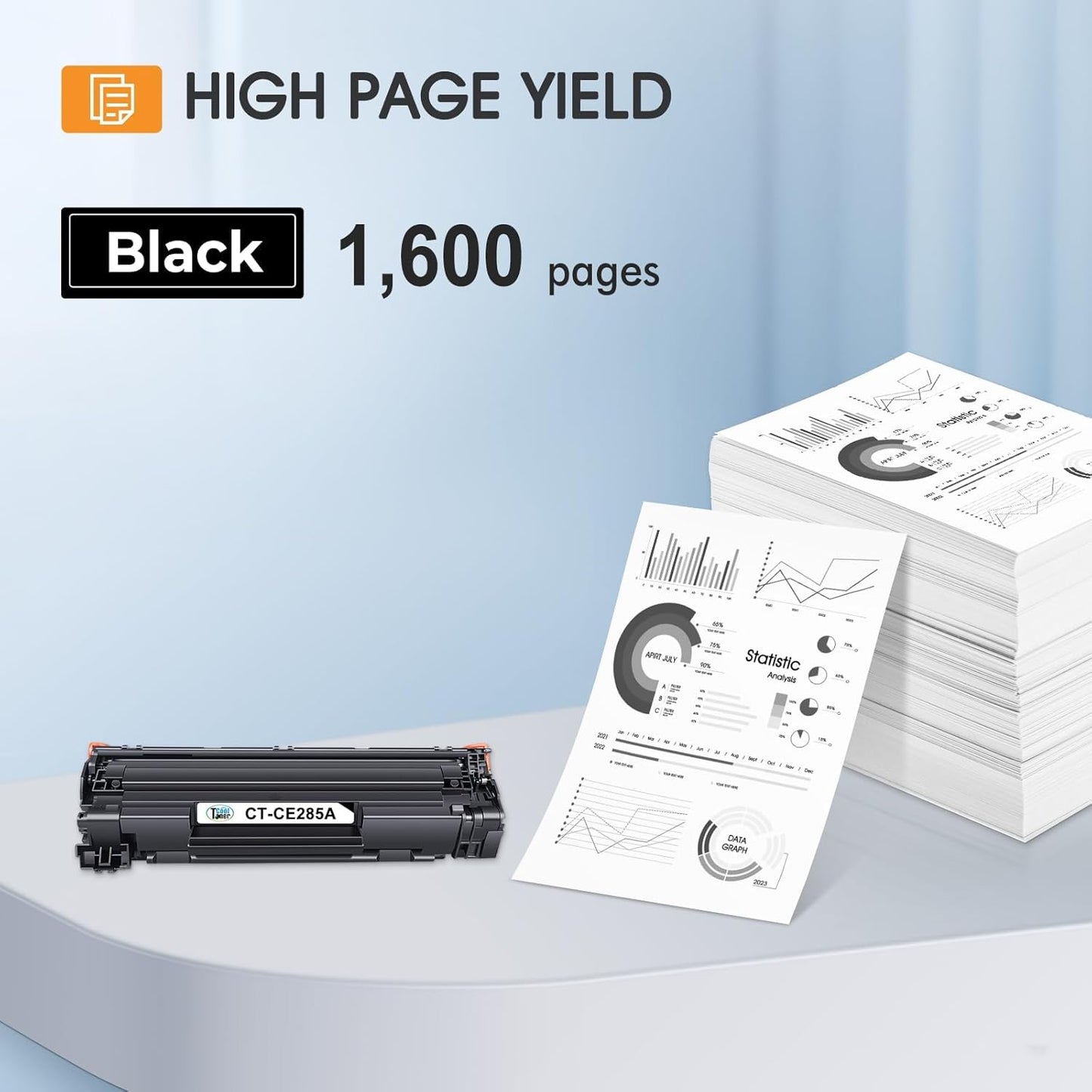 Cool Toner Compatible CE285A 85A Toner Replacement for HP 85A CE285A P1102w Toner Cartridge for HP LaserJet Pro P1102w M1212nf MFP P1109w M1217nfw P1102 P1100 M1132 M1210 1102w Printer (Black, 4-Pack)