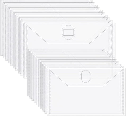 20PCS plastic storage cases for card stamp and dies10pcs 9.4x3.9inch Die Storage Envelopes&10pcs clear 7x5inch clear bags for crafts storage cutting Die Storage Envelope Stamp Stencil Organizer Holder
