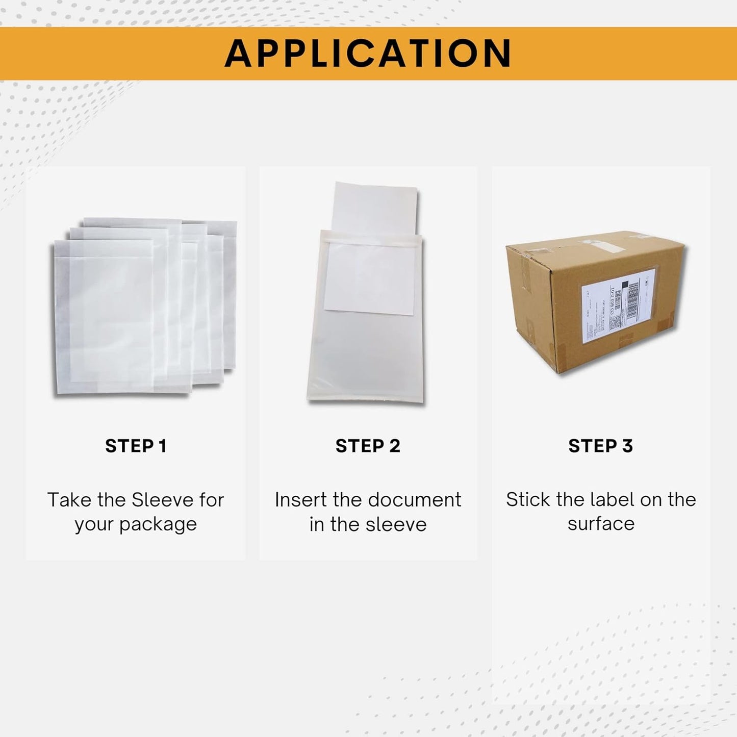 500 Pack 7"x10" Shipping Label Sleeves – Clear Self-Adhesive Packing Slip Pouches, Waterproof Packing List Envelopes – Ideal for Shipping Documents, Mailing Labels, Invoices & Packing Slips