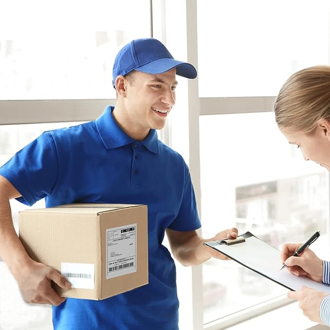 MFLABEL® 100 Rolls of 450 Labels 4x6 Direct Thermal Shipping Labels for Zebra 2844 ZP-450 ZP-500 ZP-505