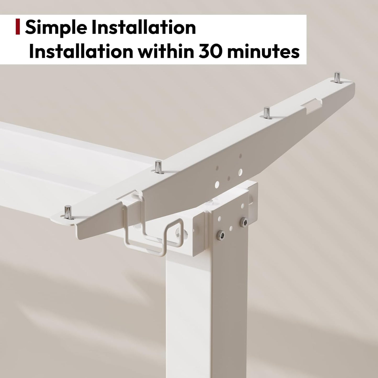 SANODESK Electric Standing Desk 55x24 Inch Height Adjustable Stand Up Desk Home Office Computer Workstation Sit Stand Home Office Desk with Splice Board (White Frame + Maple Top)