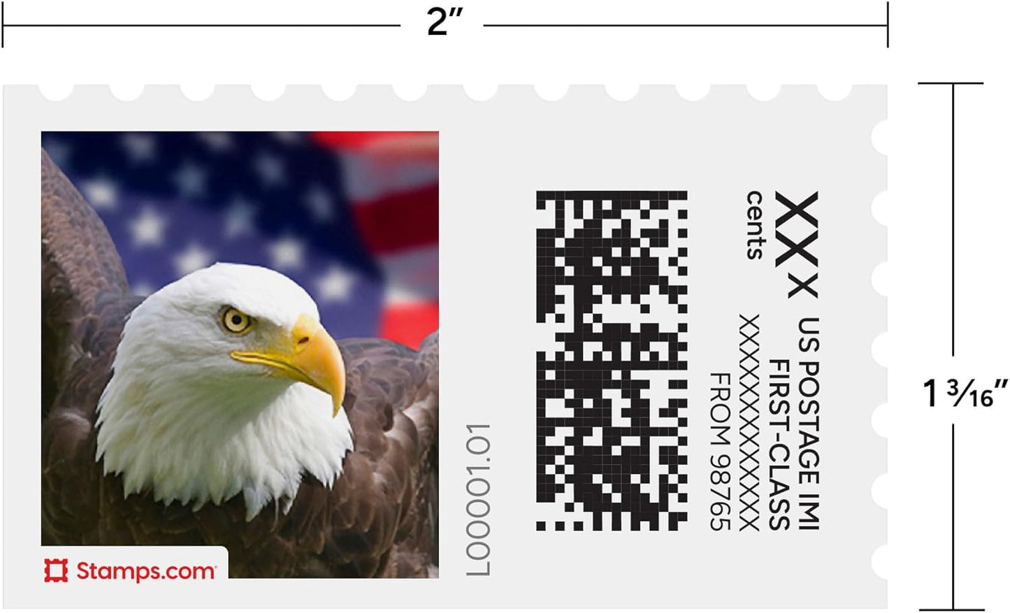 Soaring Eagle NetStamps 120-Pack (5 Sheets) Printable Postage Labels (Stamps.com Subscription Required) - Print Approved Postage - Inkjet & Laser Printers - Business, Personal, Home