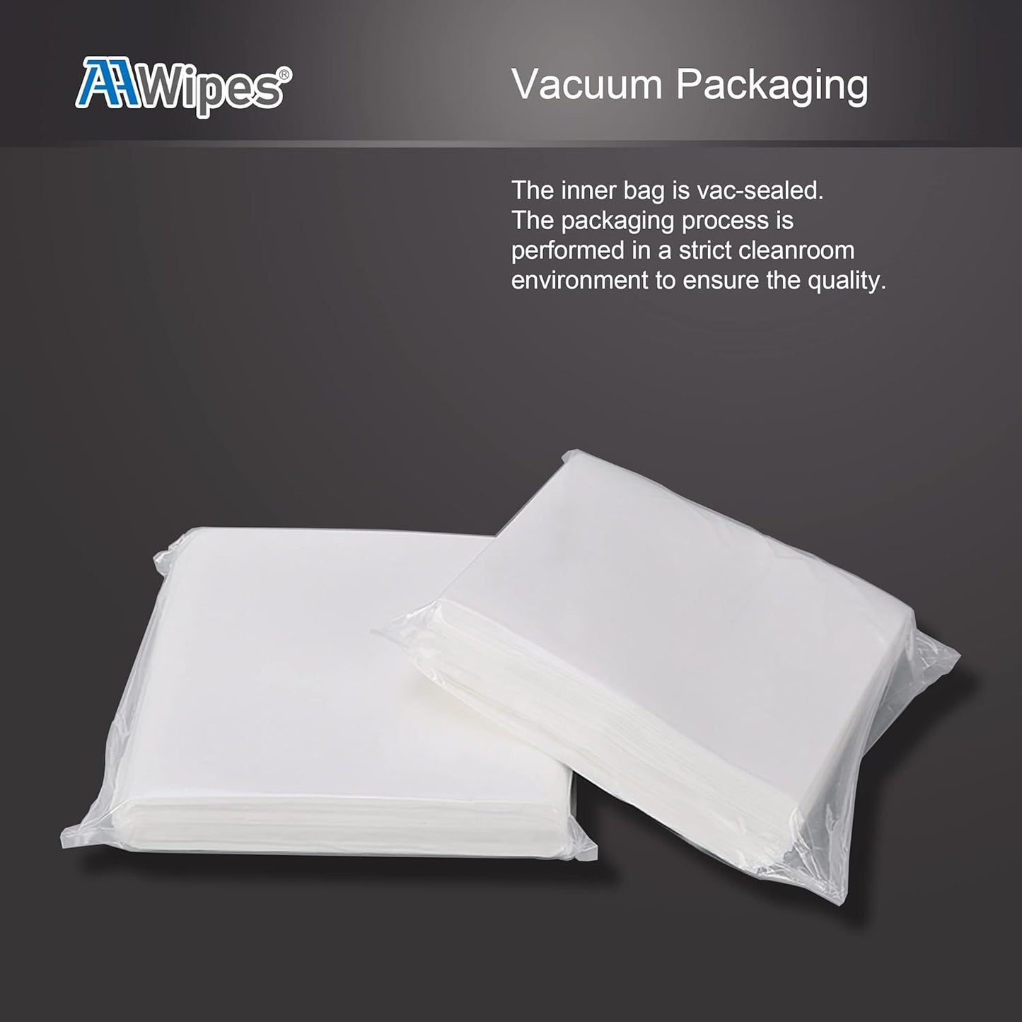 AAwipes Cleanroom Cellulose/Polyester Wipes Bulk, (6"x6", 1 Box 9,000 Pcs per 30 Bags, NW06806) Lint Free Nonwoven Polycellulose for Lab, Electronics, Pharmaceutics, Electronics
