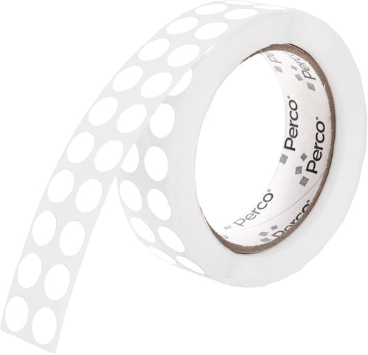 Perco Clear 1/2-Inch Round Circle Dot Sticker Labels with Easy Peel Perforation - 3,000 Labels per Roll - Strong Adhesion, Vibrant Colors for Organizing, Crafting & More - Made in USA