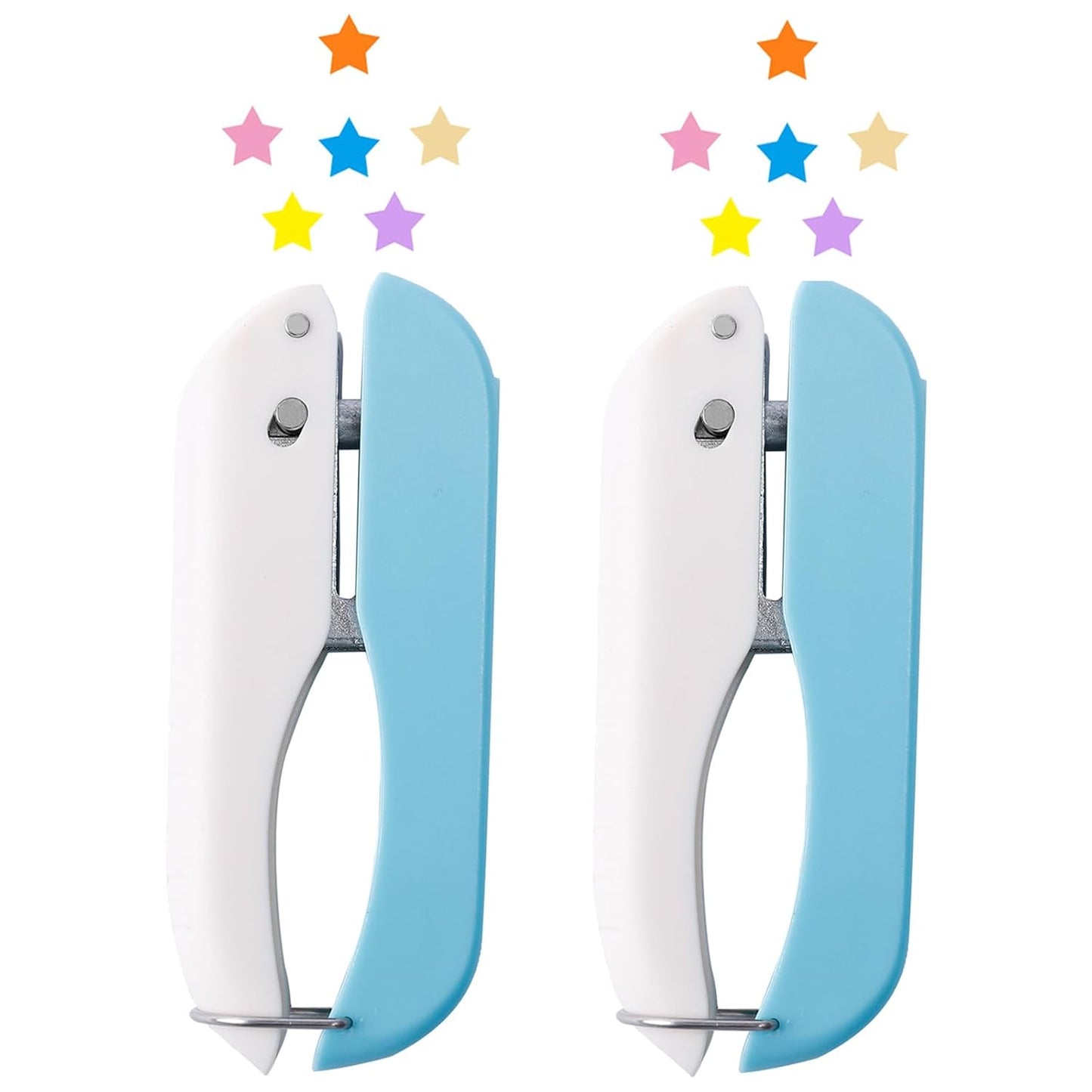 UCEC Star Hole Punch 1/4 Inch Single Puncher, Paper Punches for Crafting, Mini Hole Puncher for DIY Scrapbook Tool, Crafts, Foldable Save Storage Space Small Star Shaped Hole Punch (2 Pack)