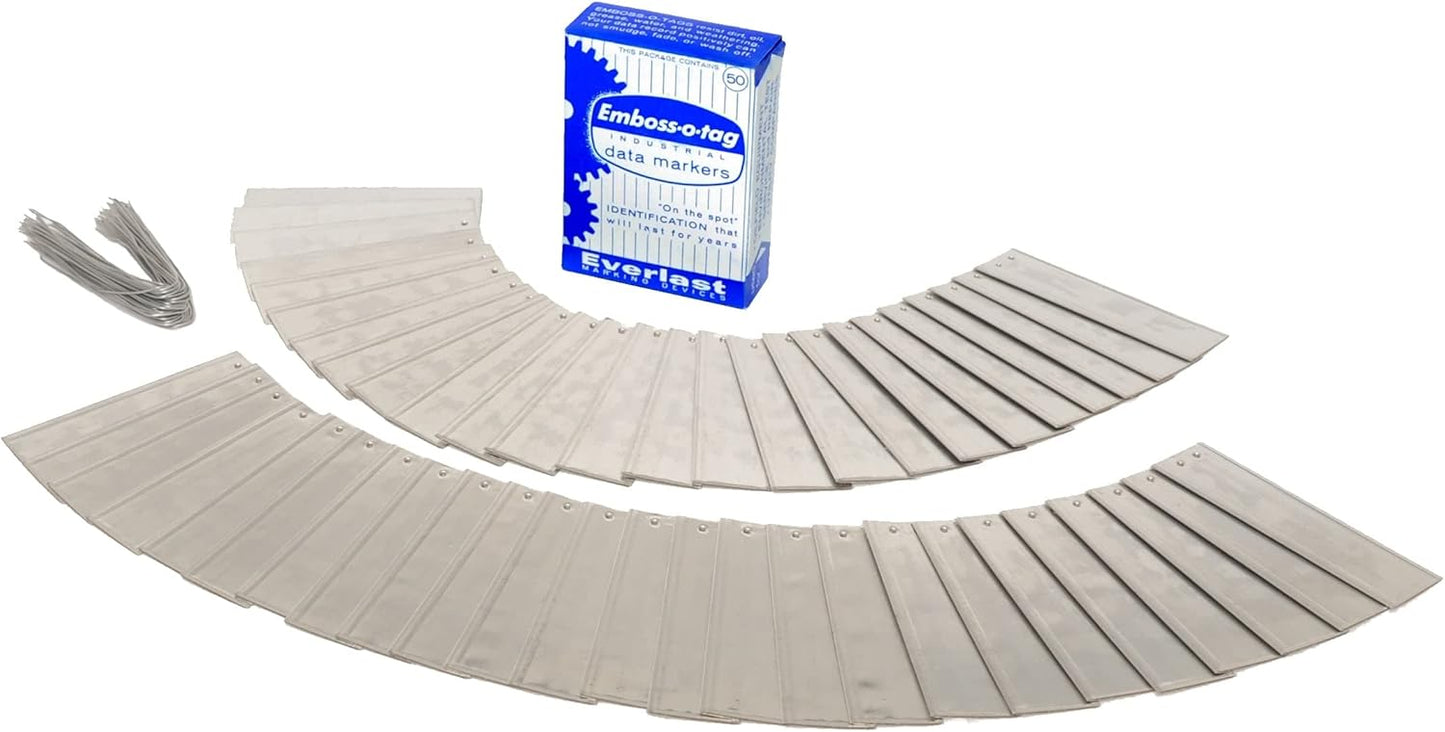 Double Sided Write On Metal Labels for Outdoor, Gardening, and High Durability Applications; Garden Marker; Plant Marker; Aluminum Plant Tags with 6 Inch Wires (Pack of 50)