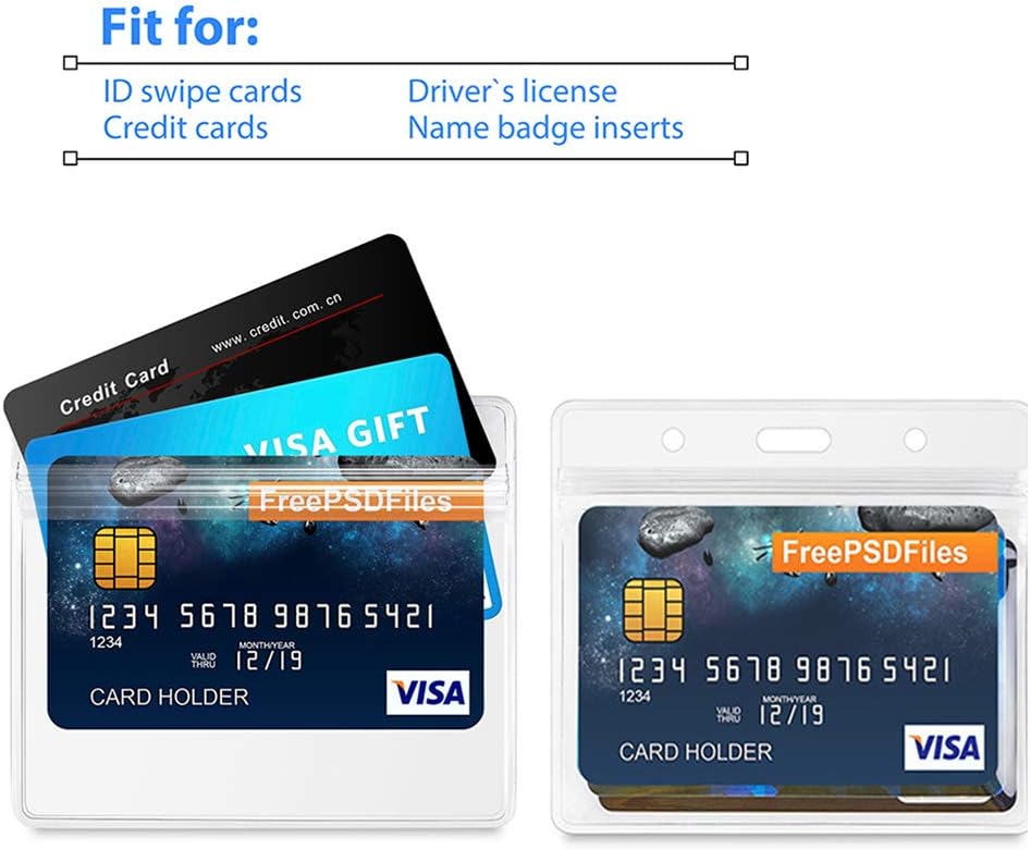 Lanyards with Id Holder Name Badges Name tag Badge Holders with Neck Red Lanyard Swivel J-Hook Clip Waterproof Nametags Protectors Nurse School Kids 50 Pack