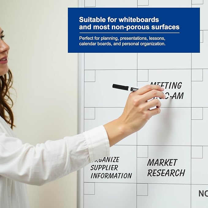 Comix Low Odor Dry Erase Markers, Fine Tip Whiteboard Markers, 36 Bulk 12 Assorted Colors Markers for Kids Teachers Office & School Supplies