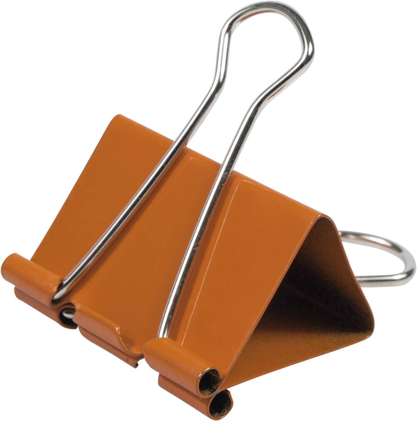 JAM PAPER Colorful Binder Clips - Large - 1 1/2 Inch (41 mm) - Orange Binderclips - 12/Pack