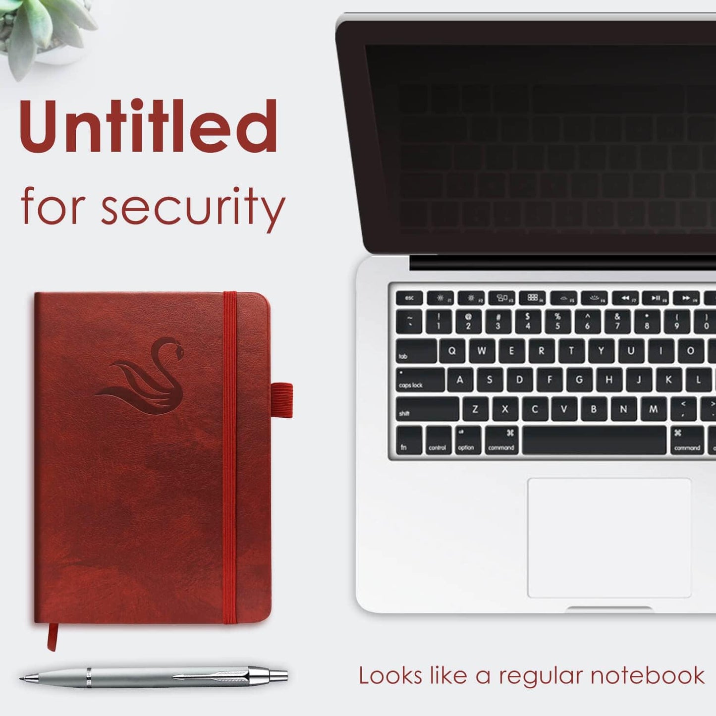 Elegant Password Book with Alphabetical Tabs - Hardcover Password Book for Internet Website Address Login - 5.2" x 7.6" Password Keeper and Organizer w/Notes Section & Back Pocket (Wine Red)