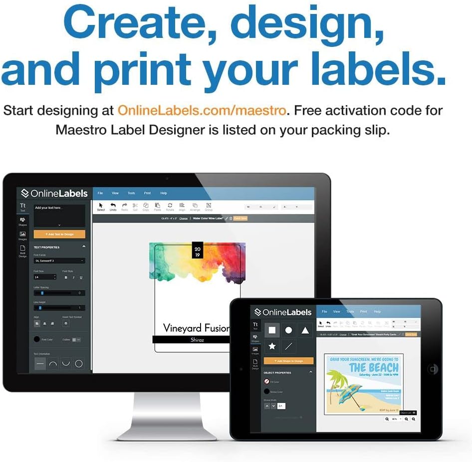 Name Badge Inserts - 4 x 3 - Cardstock - Pack of 3,000, 500 Sheets - Inkjet/Laser Printer - Online Labels