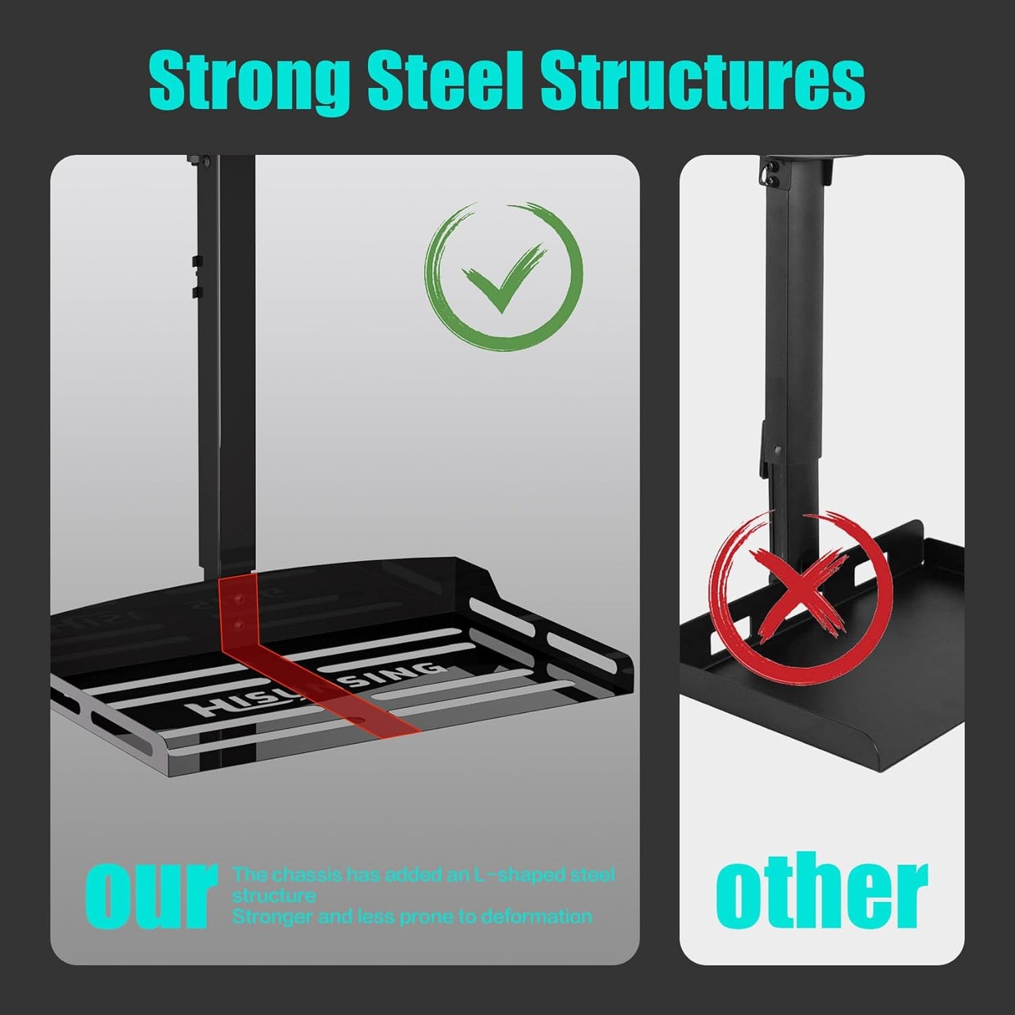 Universal Projector Ceiling Mount with Tray, Projector Mount Hidden Cable Routing, Height Adjustable up to 22.8 inches, Holds up to 11 lbs, Ideal for Home Theater and Office - Black