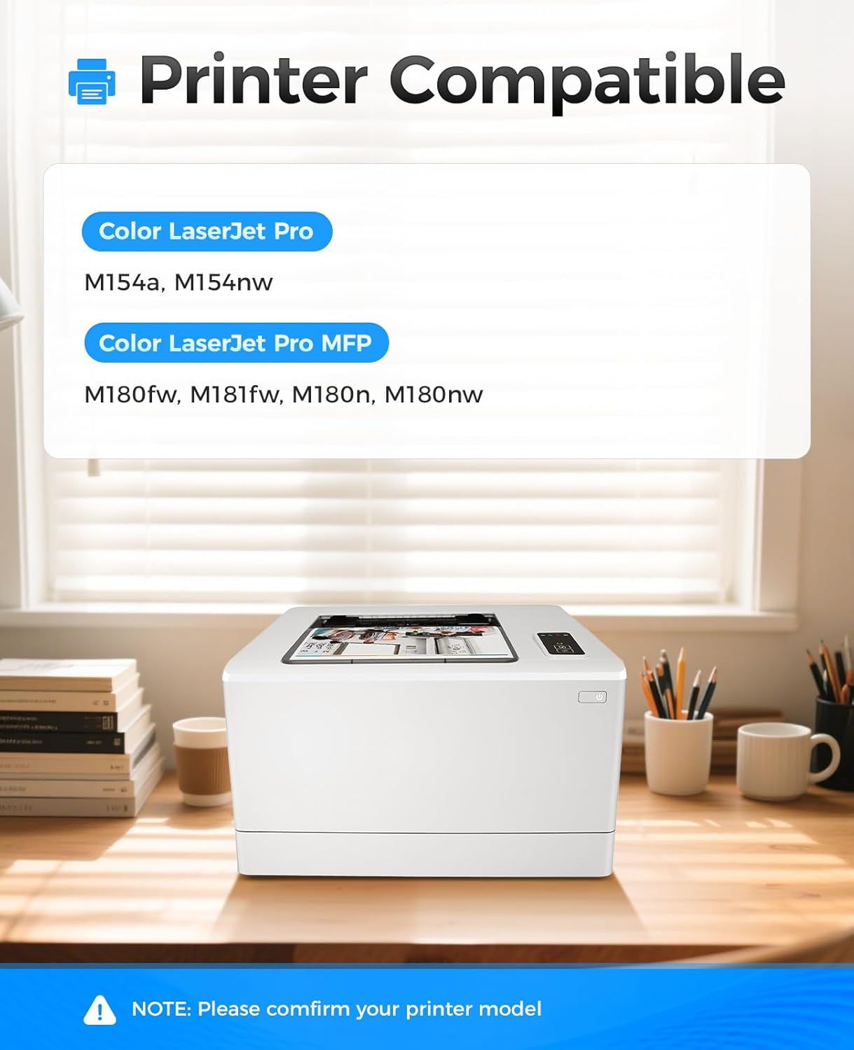 204A Toner Cartridge 4-Pack High Yield Replacement for HP 204A 204X CF510A CF511A CF512A CF513A Compatible for HP Color Laserjet Pro MFP M180fw M181fw M180n M180nw M154a M154nw Printer Ink Black Copy