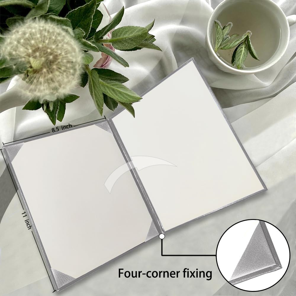 Certificate Holders 8.5"x11" Graduation Diploma Cover Document Leather Folders,Grey-20 Pack