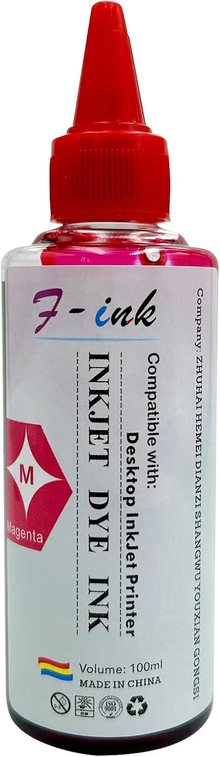 F-INK 5 Bottles Ink and Ink Refill Kits Compatible with Hp Inkjet Ink Cartridges 68 68XL 67XL 662XL 664XL 60XL 61XL 62XL 63XL 64XL 65XL 92XL 94XL 901XL- with Ink Refill Tools