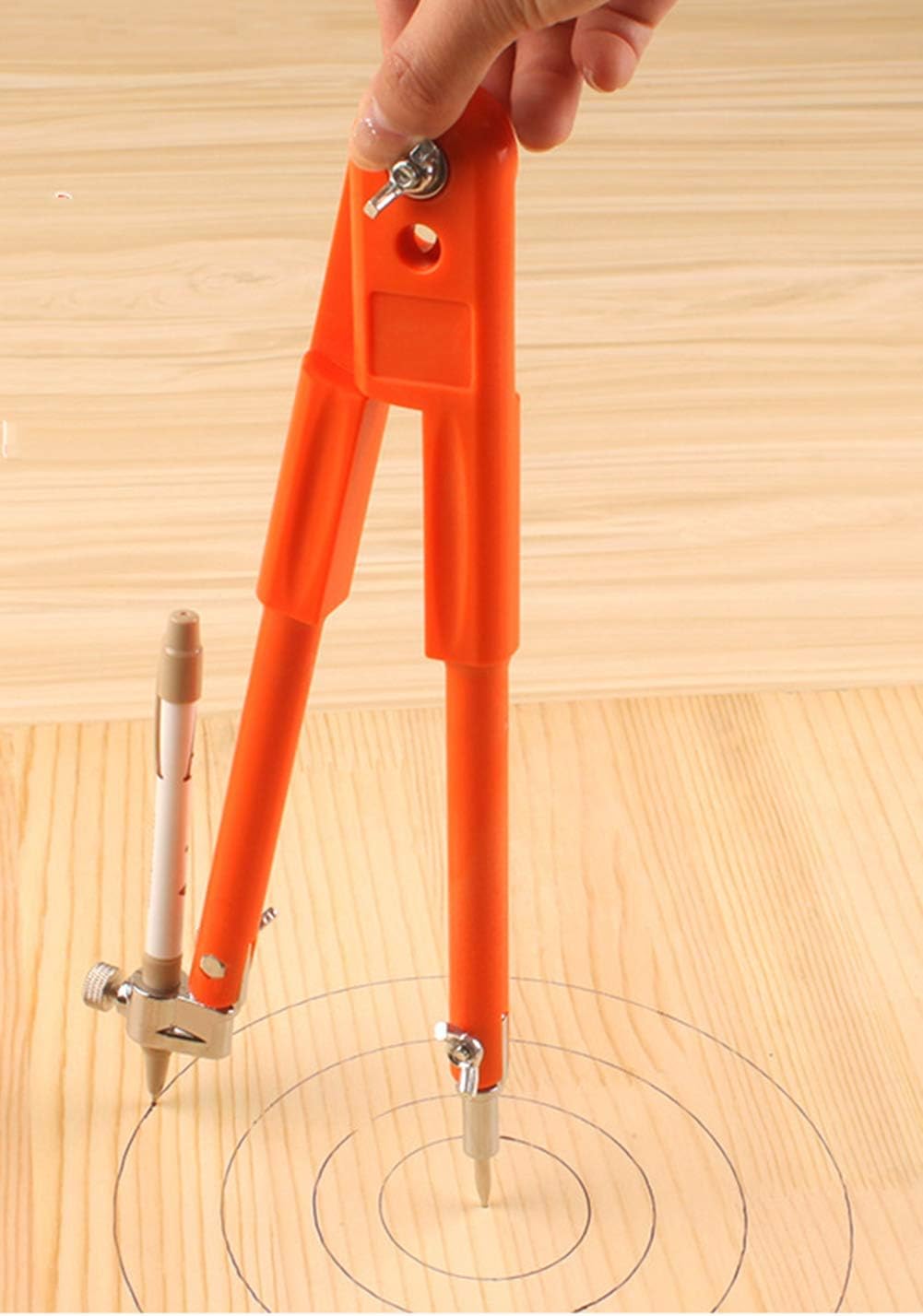 Professional Woodworking Compass Pencil Marking Compass Circle Maker Scriber for Geometry (Medium)