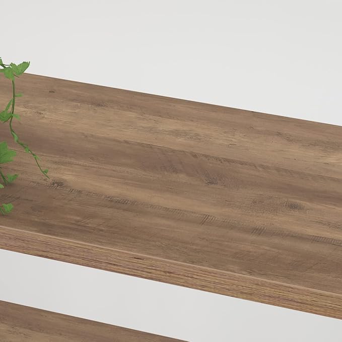 HSH Tall Bookcases and Book Shelves 6 Shelf, Metal Wooden Book Shelf and Storage Rack, Modern Etagere 6 Tier Bookshelf, Farmhouse Large Display Bookshelves for Bedroom Living Room Office, Rustic Oak