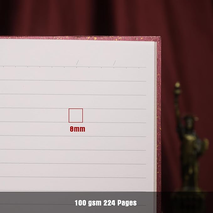 Line Notebooks for Women Men, A5 Aesthetic Hardcover Ruled Diary, 100 GSM Journals for Writing for Work, Note Taking, Office School