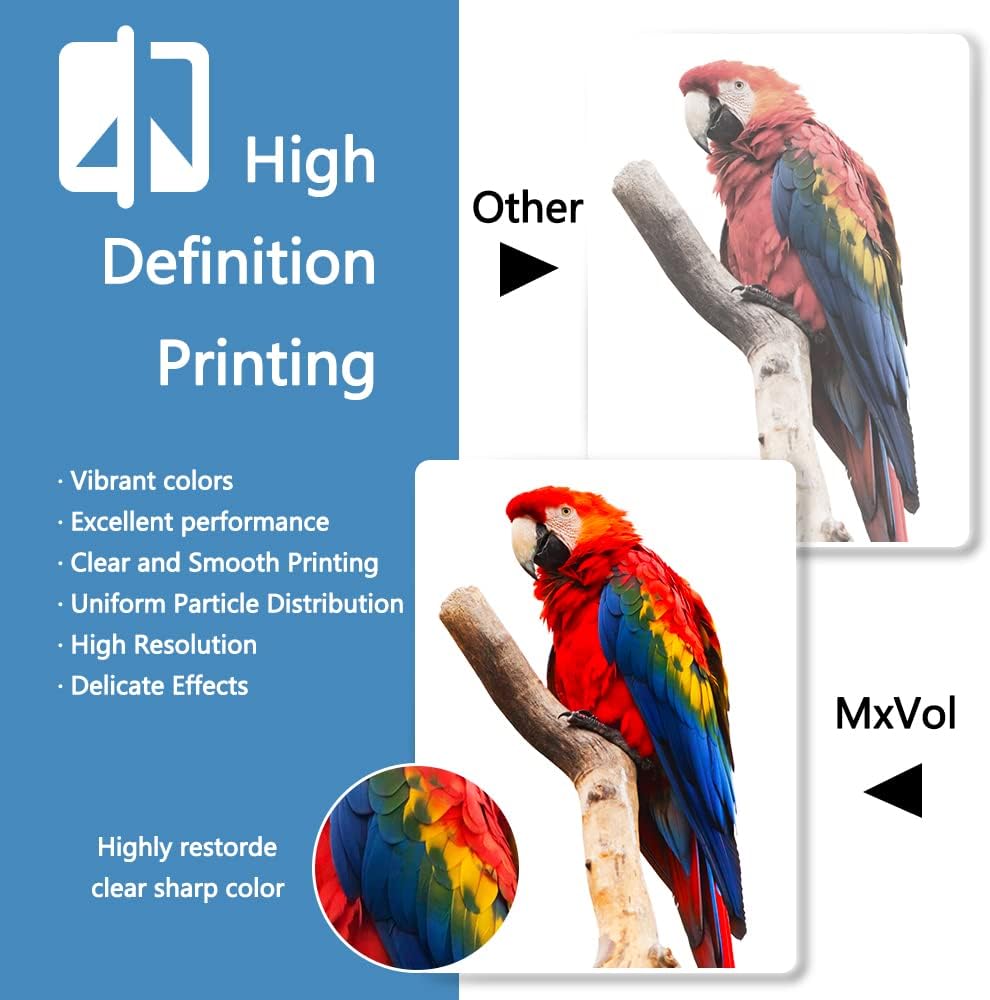 MxVol 275XL 276XL Remanufactured Ink Cartridge Replacement for Canon 275 and 276 XL PG-275XL CL-276XL Ink for Canon PIXMA TS3520 TS3522 TS3500 TR4720 TR4722 TR4700 Printers (1 Black, 1 Color Combo)