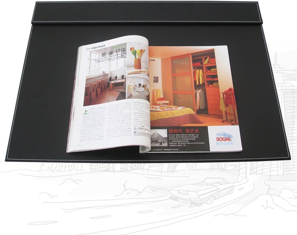 KINGFOM 10-Piece Office Desk Organizer Set, File Holder, Desk Drawer, Memo Paper Holder, Pen Holder, Name Card Holder, Mouse Pad, Desk Pad, Crystal Holder, Tissue Box Holder (T07H)