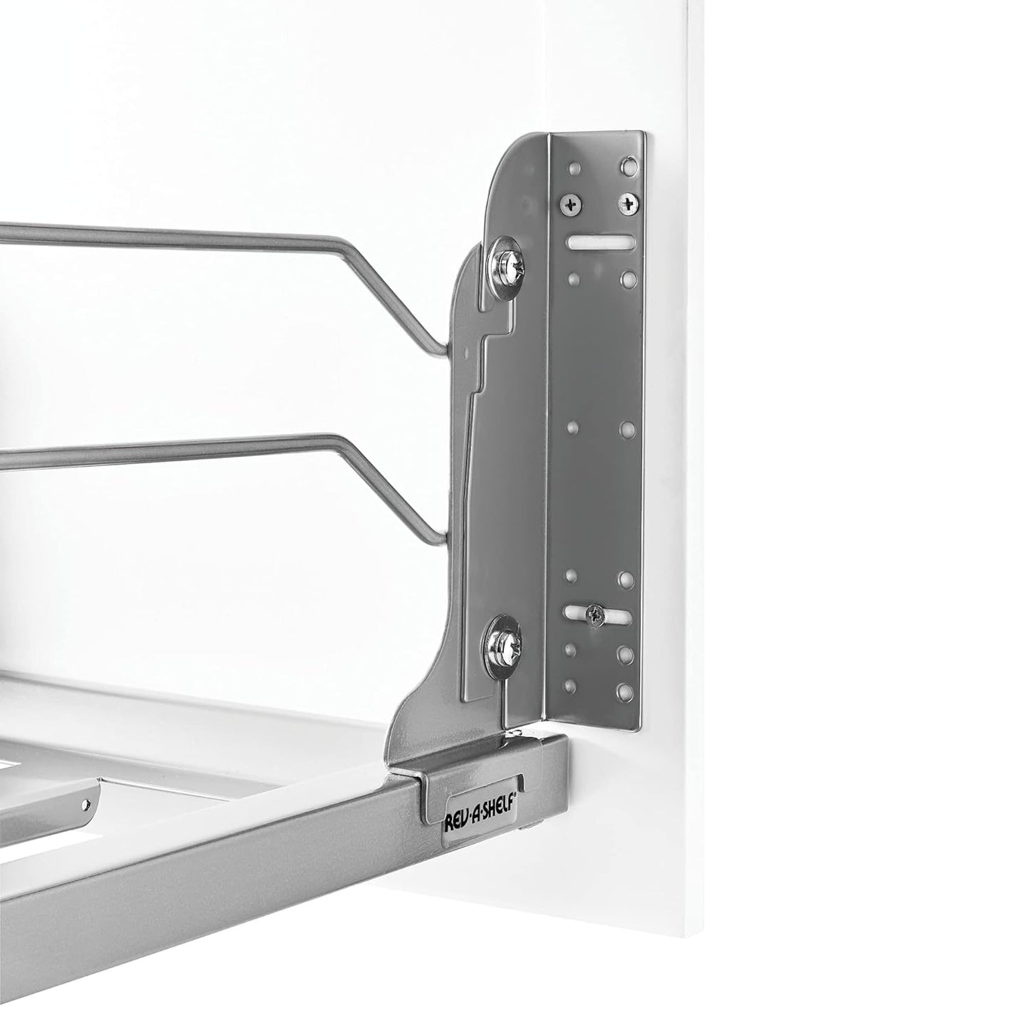 Rev-A-Shelf Double Pullout Trash Can for Base Kitchen Cabinets 27 Quart 12.5 Gallon with Soft-Close Slides, Champagne, 53WC-1527SCDM-212