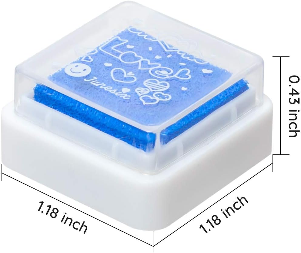 Ink Pad, 24 Colors Finger Washable Craft Ink Pad for Kids Stamp, 1.18X1.18''