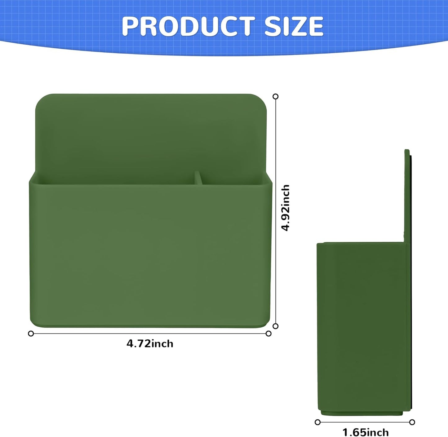 Magnetic Dry Erase Marker Holder, Magnetic Pen Marker Holder for Whiteboard, Fridge, Locker Accessories, School, Office, Home, Magnet Pen Cup,1 Pack, Army Green